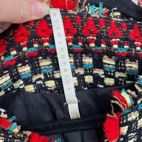 Truth and Pride Womens Red Stripe Tweed Blazer Jacket Small - Picture 8 of 9